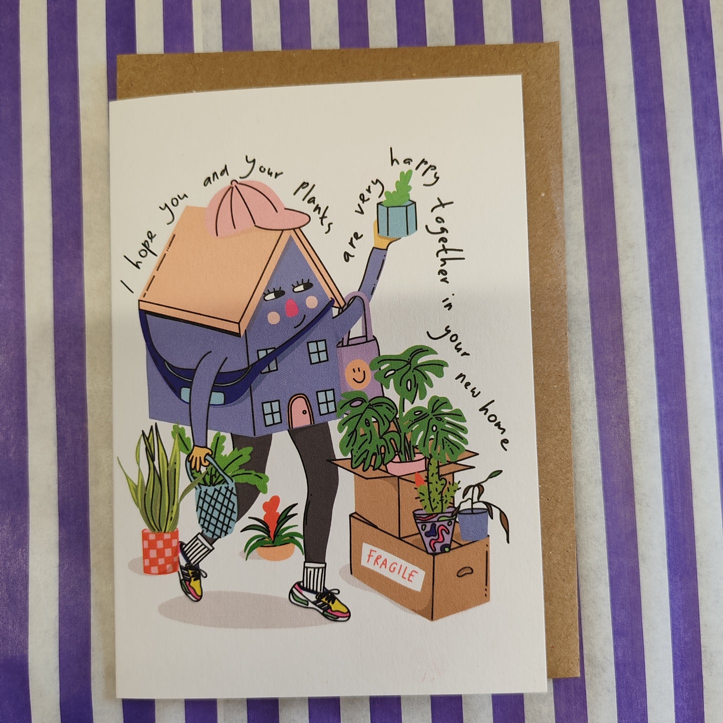 Plants new home greeting card