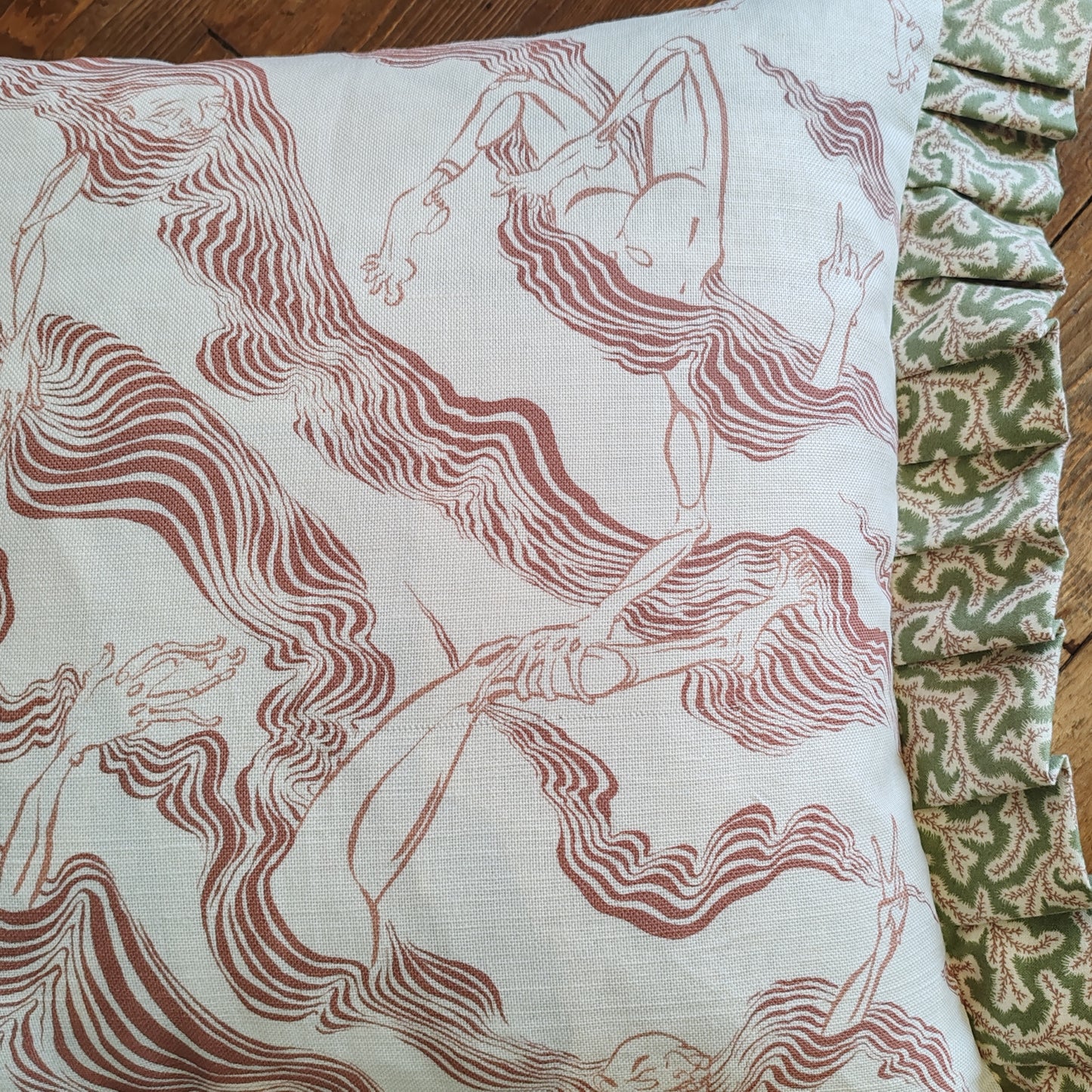 Skinny Dipping British illustration plump cushions