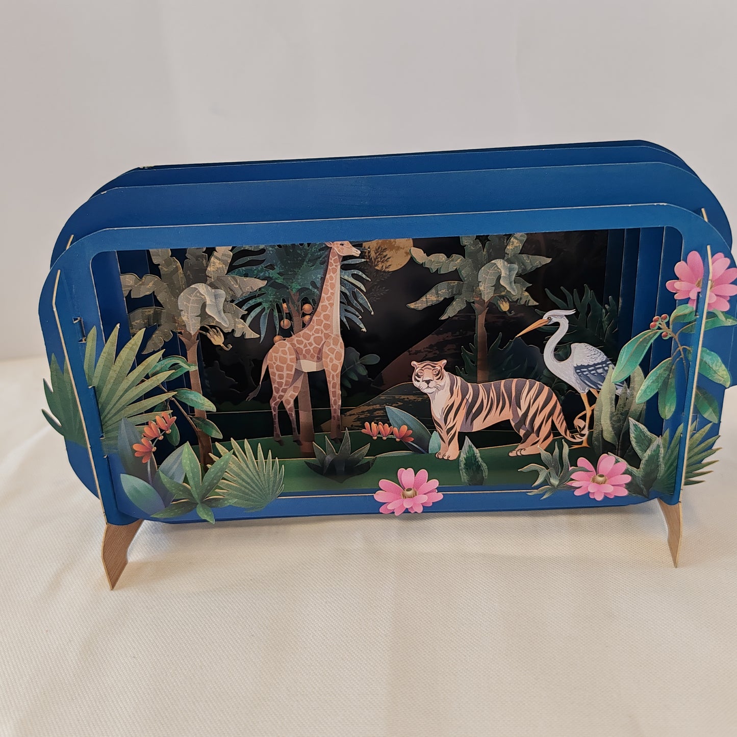 Message in a bottle exotic animals greeting card