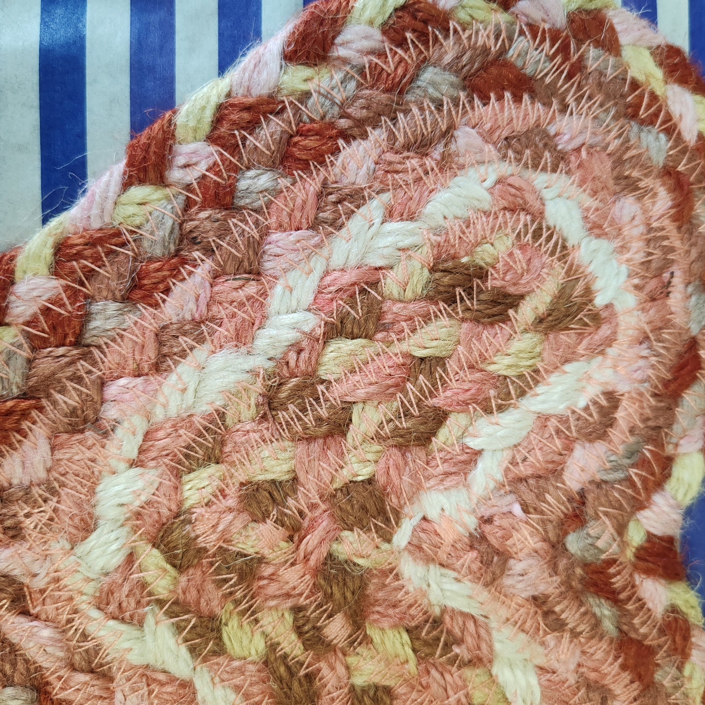 Coral jute coaster