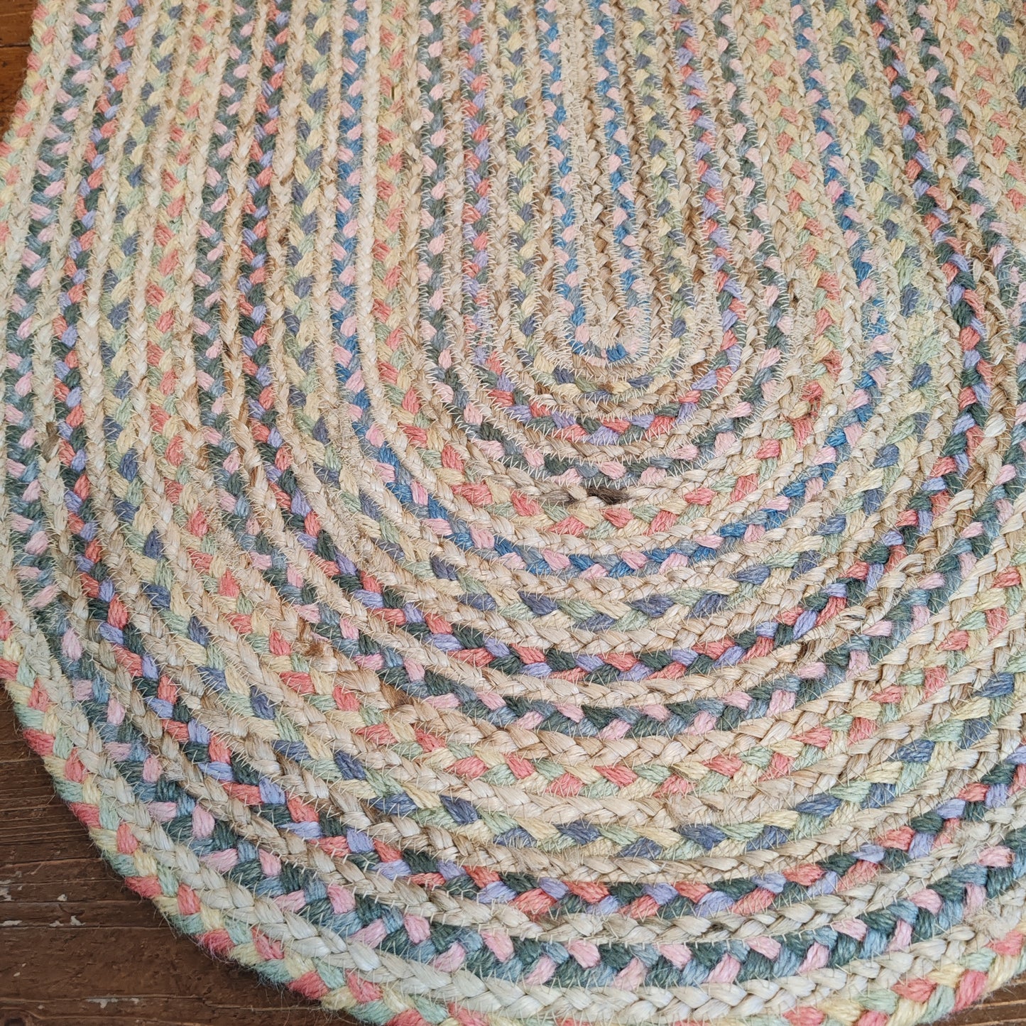 Jute Runner pastel Fairisle 2'x6'