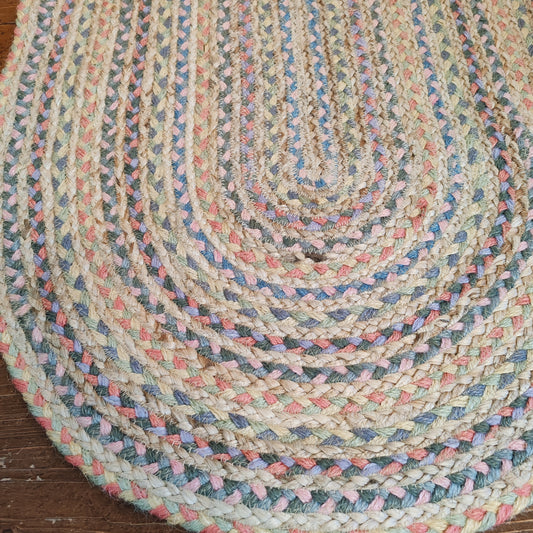 Jute Runner pastel Fairisle 2'x6'