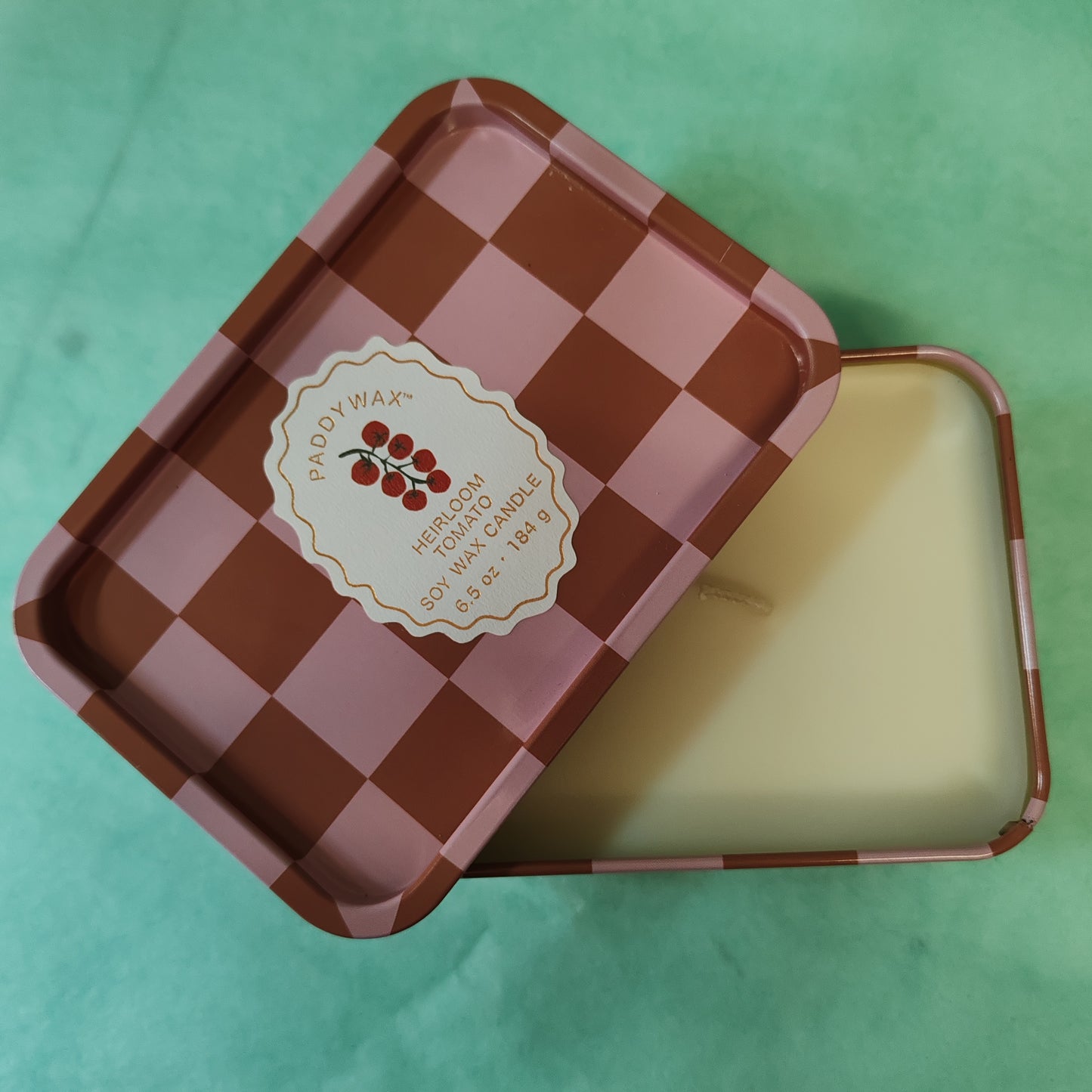 A Dopo 6oz/184g Tomato Printed Tin Candle - Heiloom Tomato