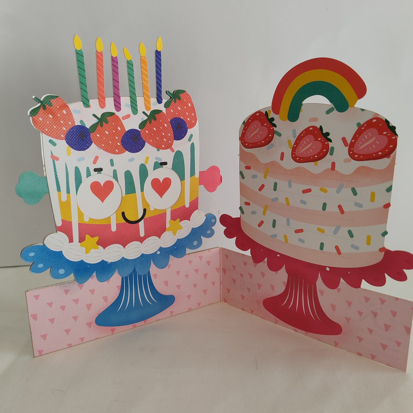 Wobbly eyes greeting card cake