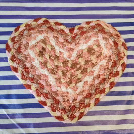 Coral jute coaster