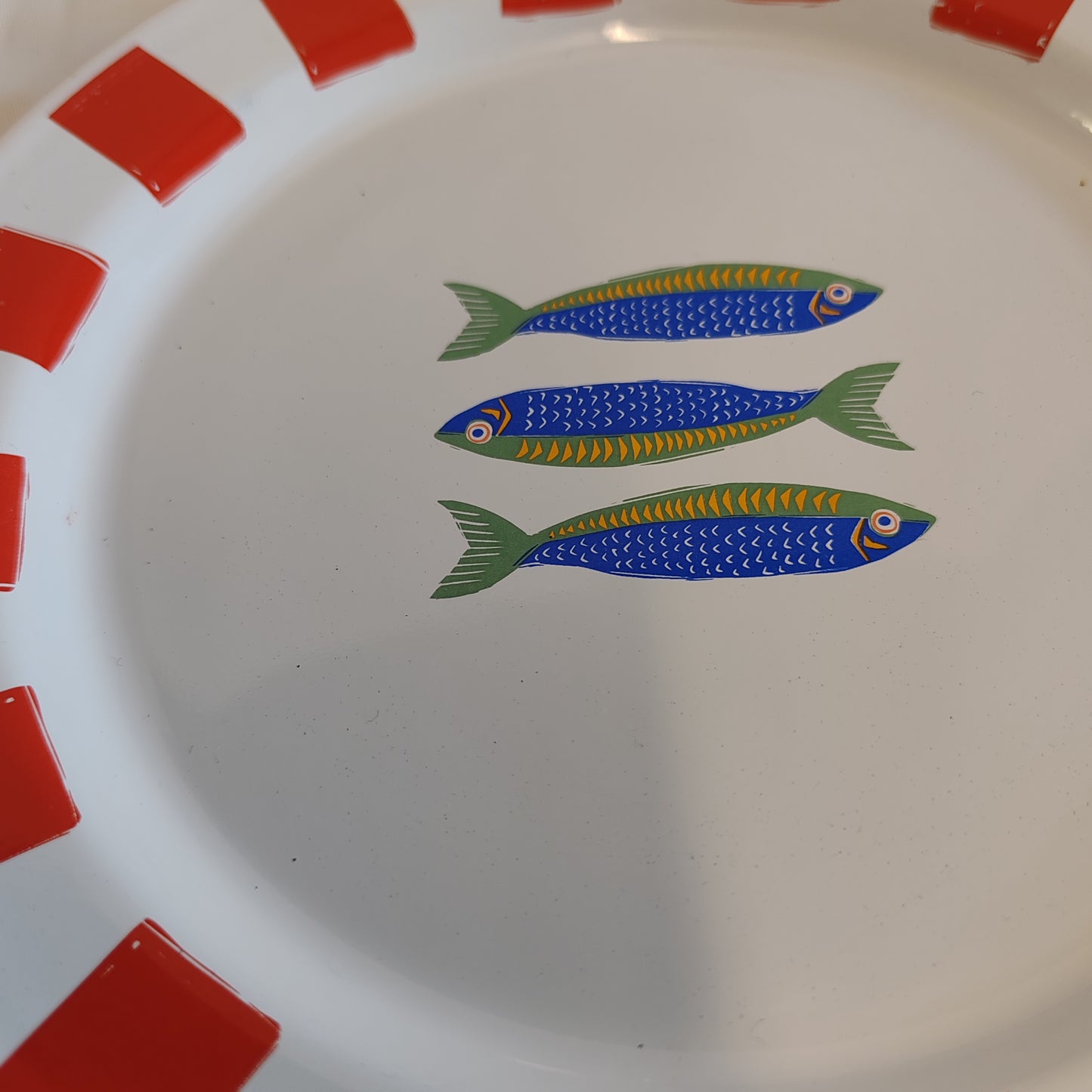 Bon Appetit sardines small enamel plate