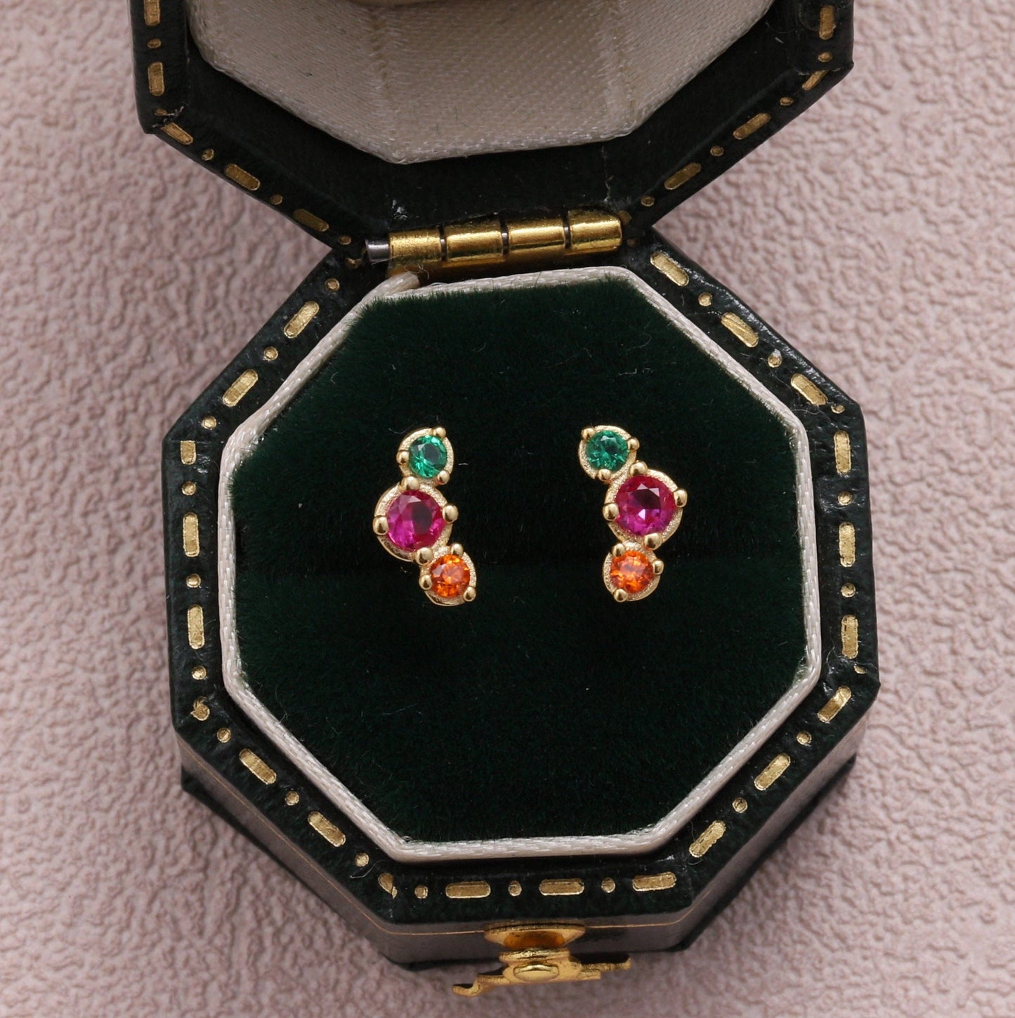 KINFOLK Red Dress & Fairy Crystal Gem Earrings