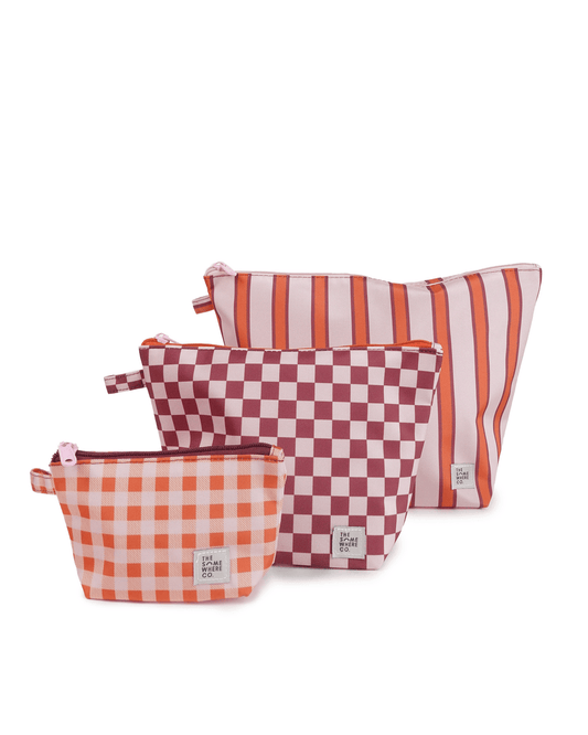 Iced Vovo Blossom Blueberry Handy Pouches - Set of 3