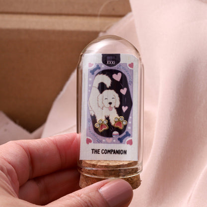 THE COMPANION  Crystal Tiny Paw earrings