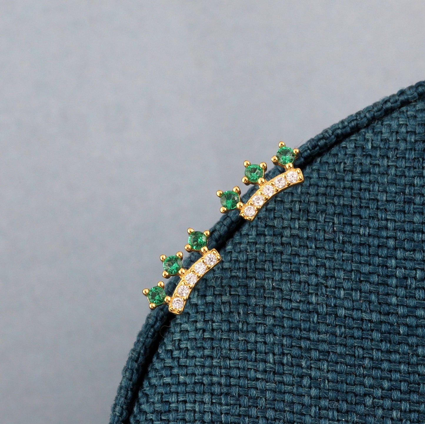 KINFOLK Fairy with Green crown earrings