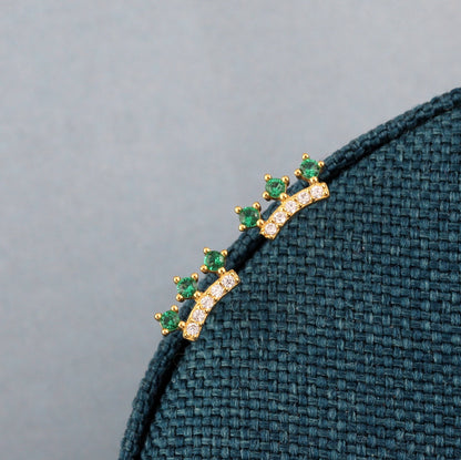 KINFOLK Fairy with Green crown earrings