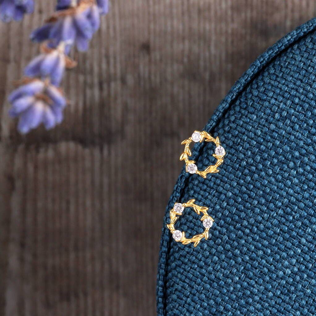 'RED DOOR' Christmas Wreath Earrings