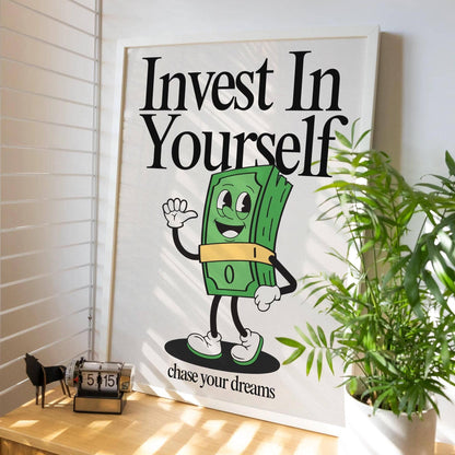 Invest In Yourself Retro Print