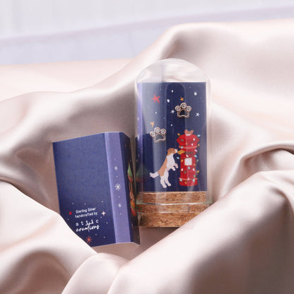 'POSTBOX' Crystal Tiny Paw earrings