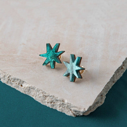 Hand Drawn Star Studs 
