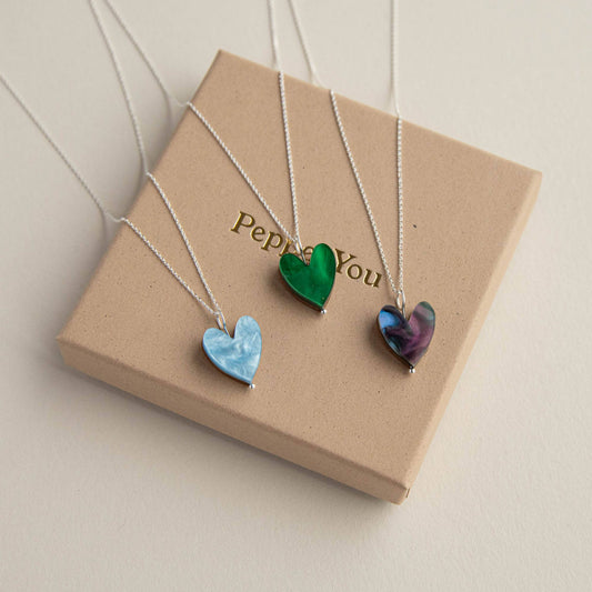 Love Grows Emerald Green Silver Necklace 
