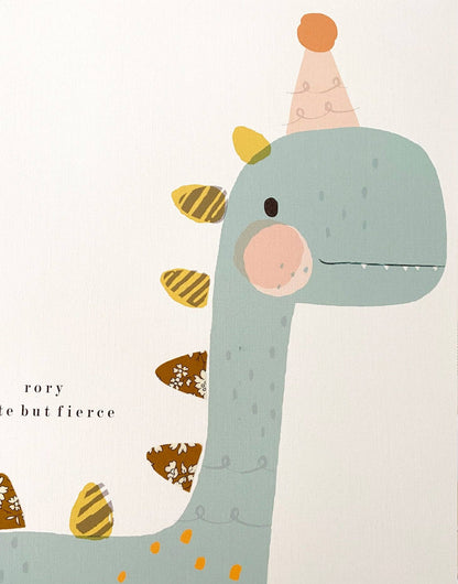 Dinosaur Nursery Art - made with Liberty fabric