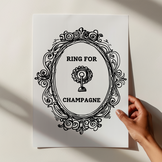 Ring for Champagne Print | Vintage Decor | Vintage Wall Art
