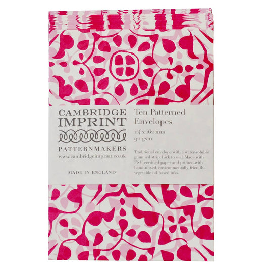 Packet of Ten Patterned Envelopes Dappled Eton Mess
