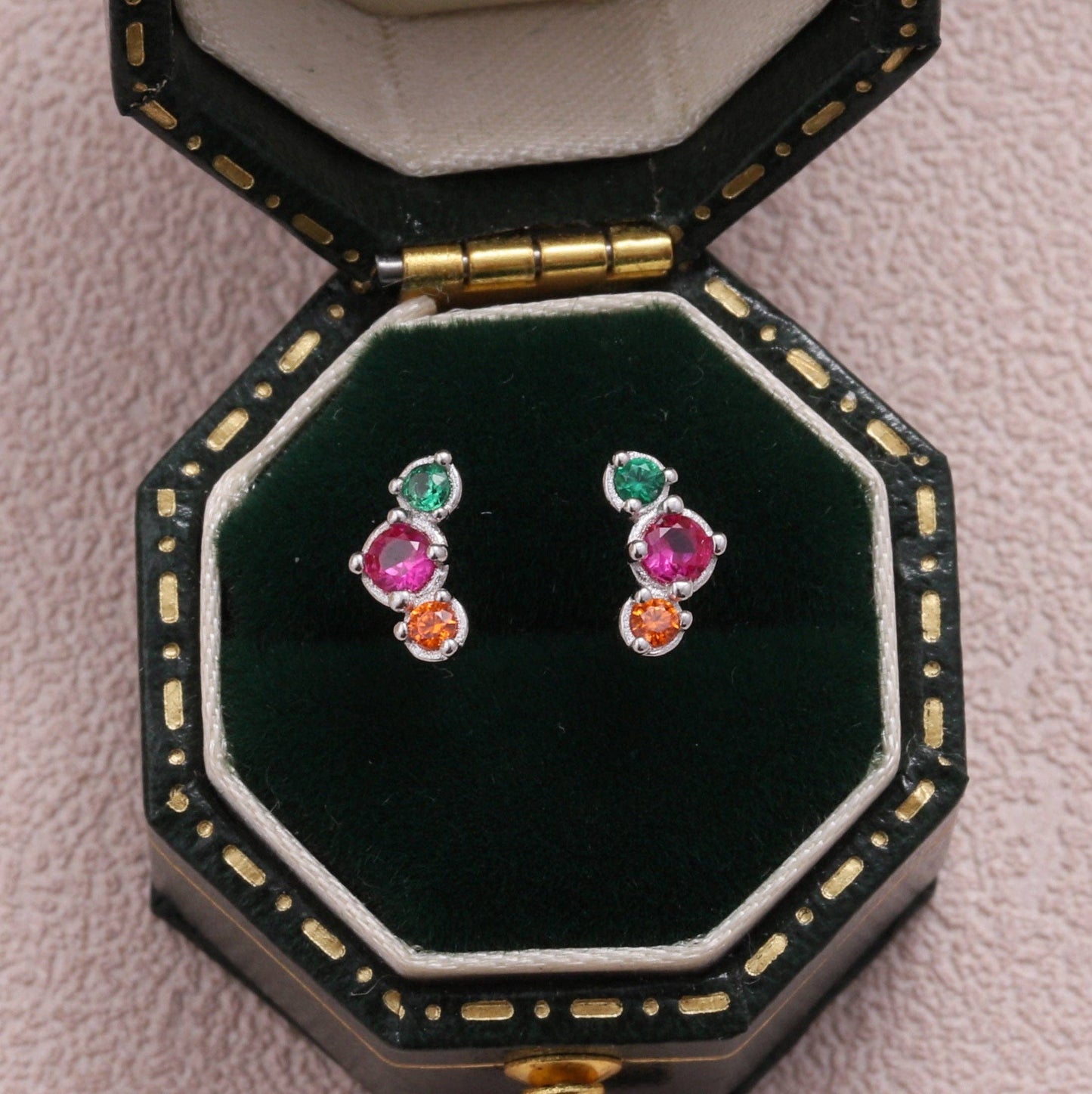 KINFOLK Red Dress & Fairy Crystal Gem Earrings