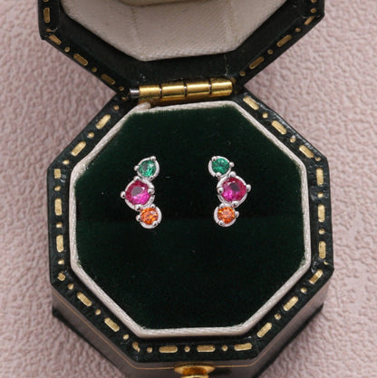 KINFOLK Red Dress & Fairy Crystal Gem Earrings