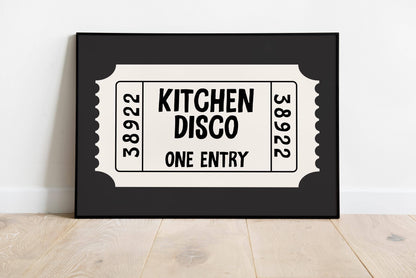 Kitchen Disco Print | Kitchen Wall Art | Unframed Print