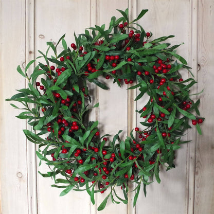 Large Luxury Wreath Christmas Mistletoe Leaf 60cm 24 inch