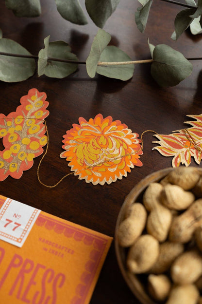 Garland Autumn Blooms Sewn