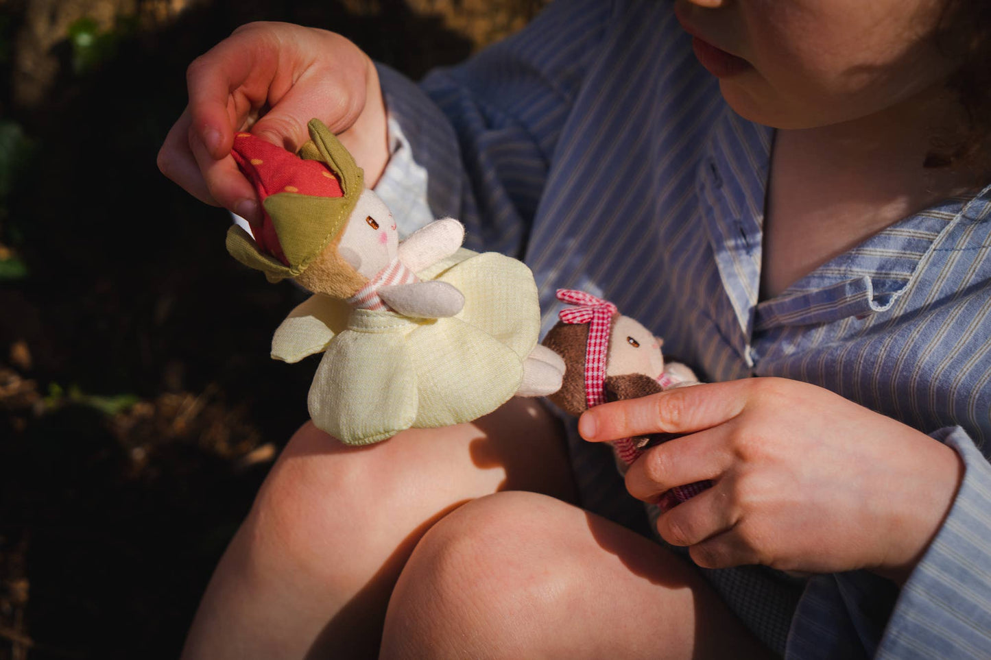 ThreadBear Little Peeps Poppy Strawberr - Matchbox doll 12cm