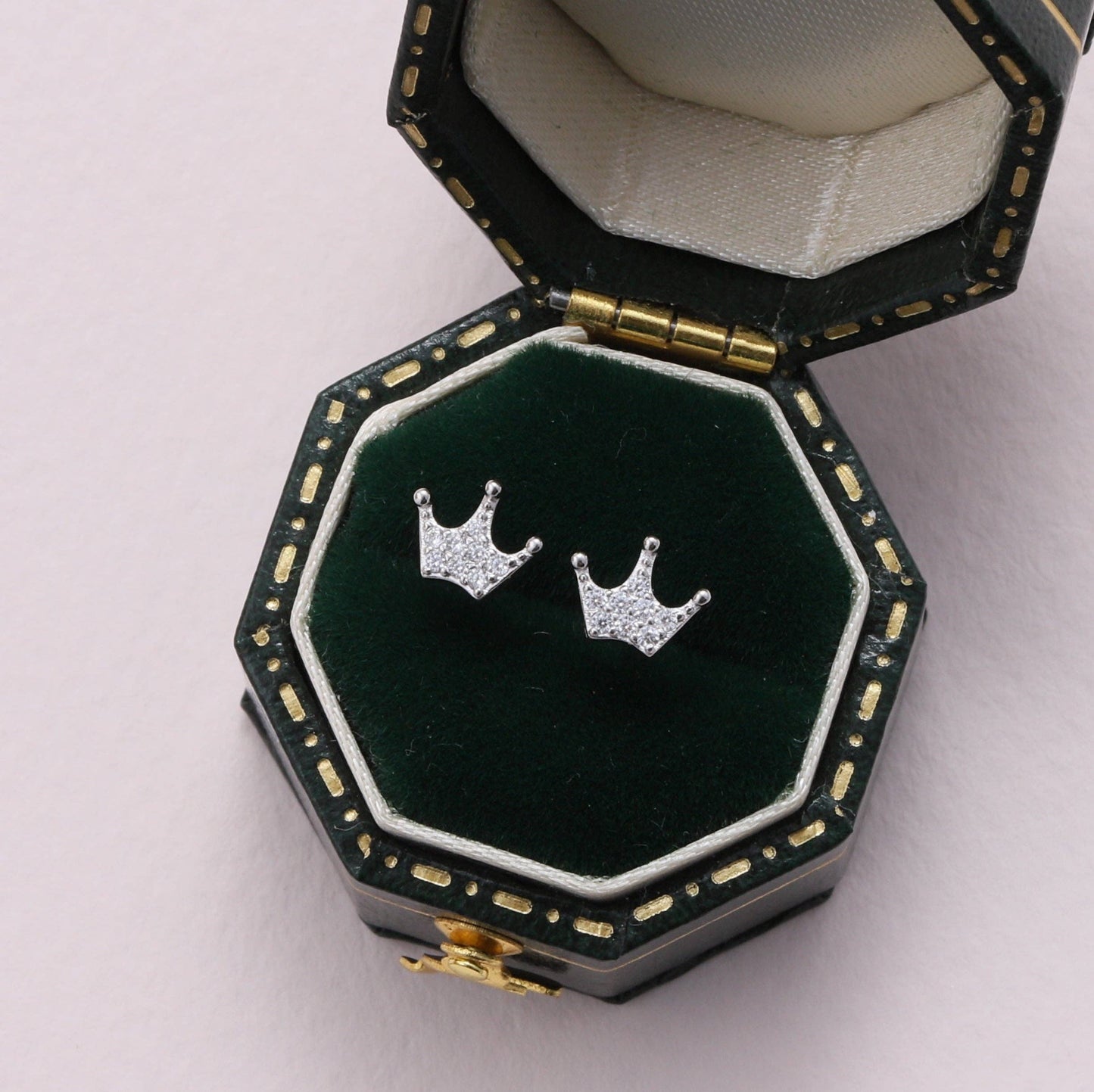 KINFOLK Fairy with clear crystal crown earrings