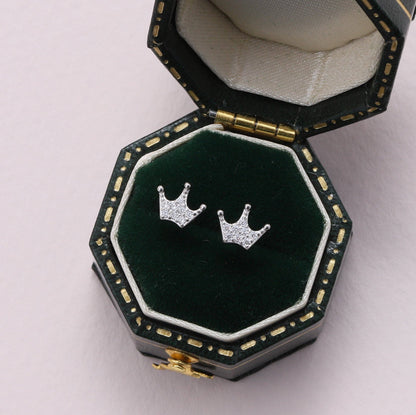 KINFOLK Fairy with clear crystal crown earrings