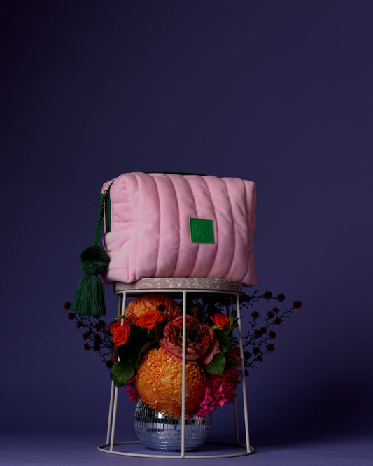 Pink Velvet Cosmetic Case