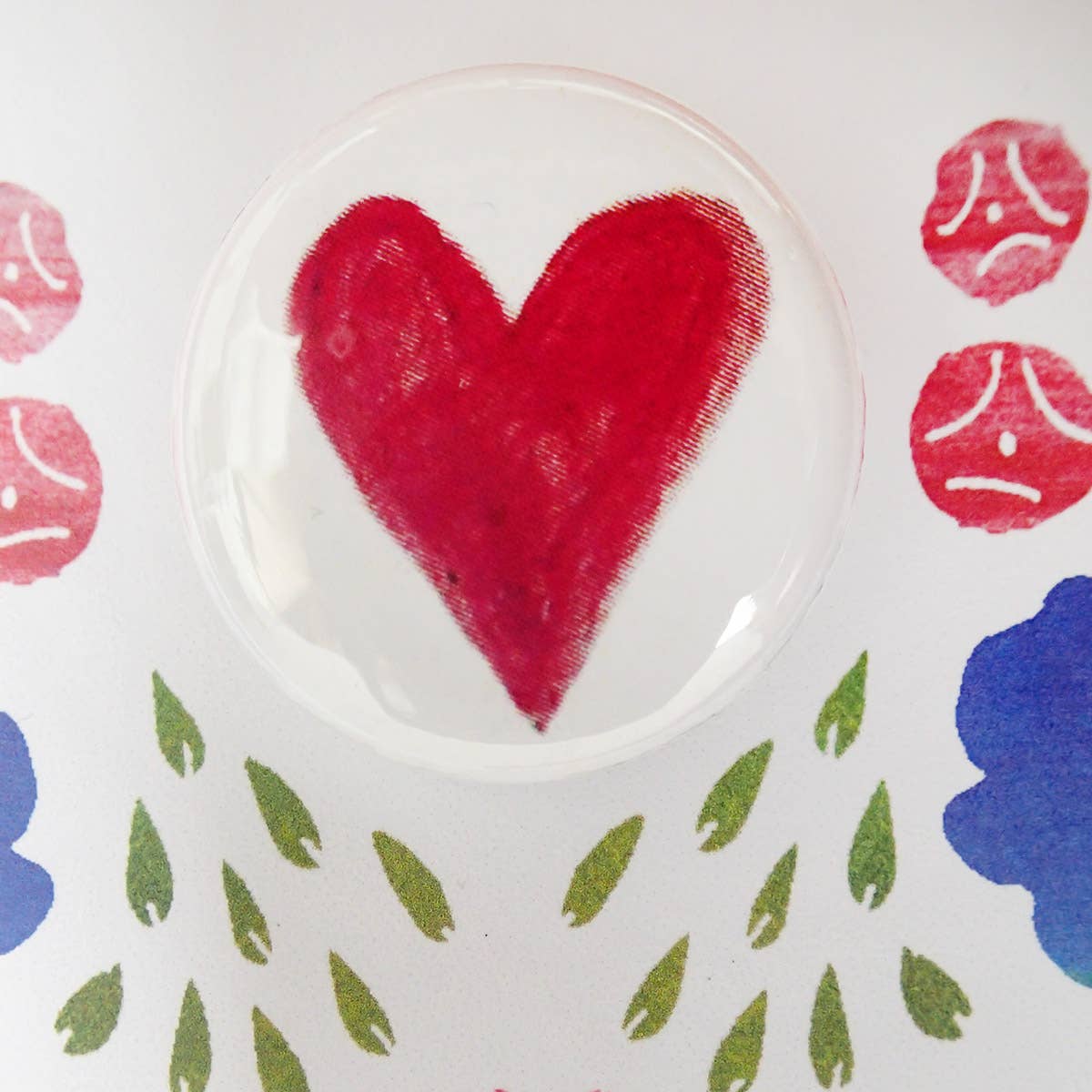 Greeting card with badge - Wedding Bells Birdy