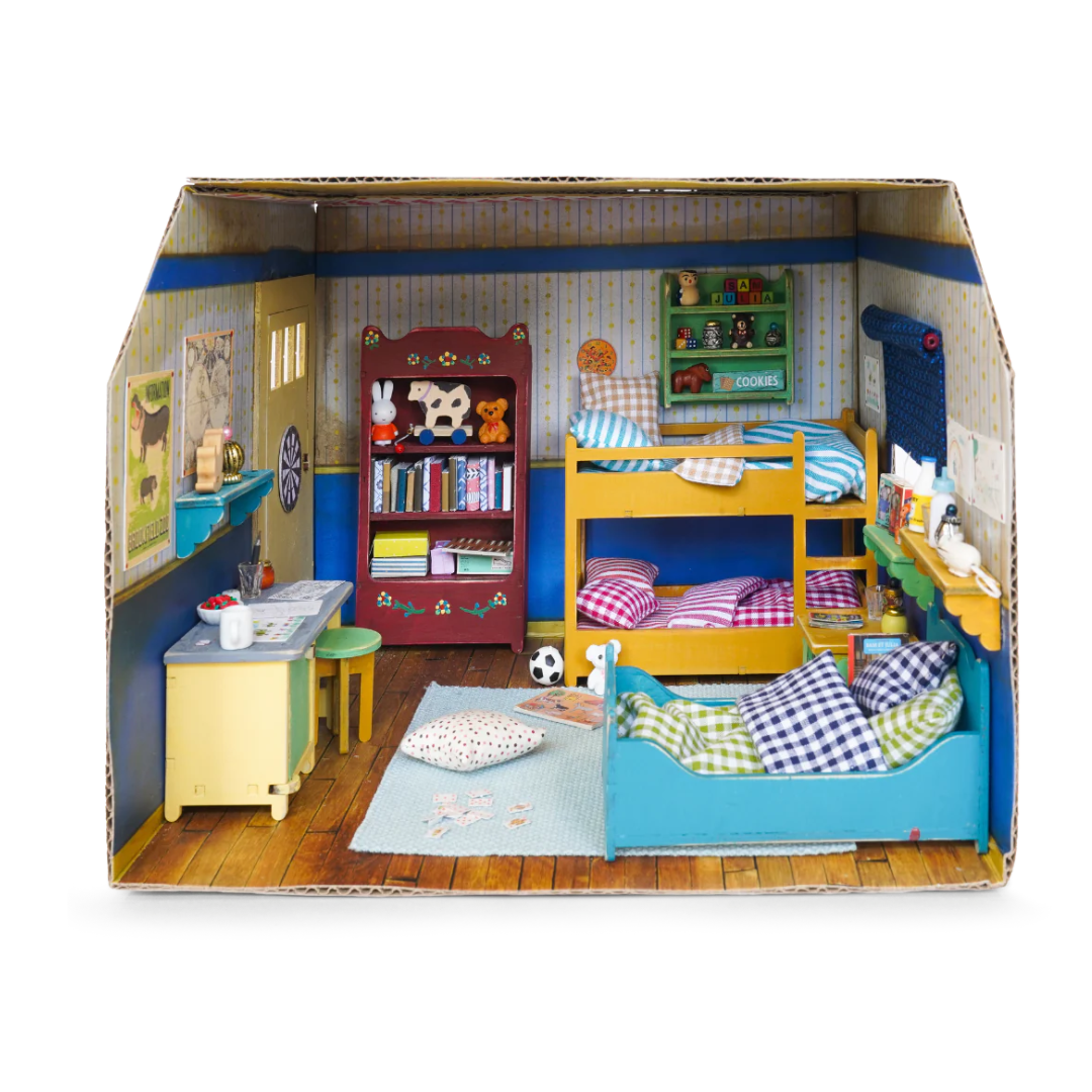 Kids DIY Dollhouse Furniture Kit - Kids bedroom (Scale 1:12)