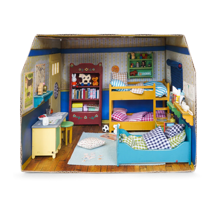 Kids DIY Dollhouse Furniture Kit - Kids bedroom (Scale 1:12)