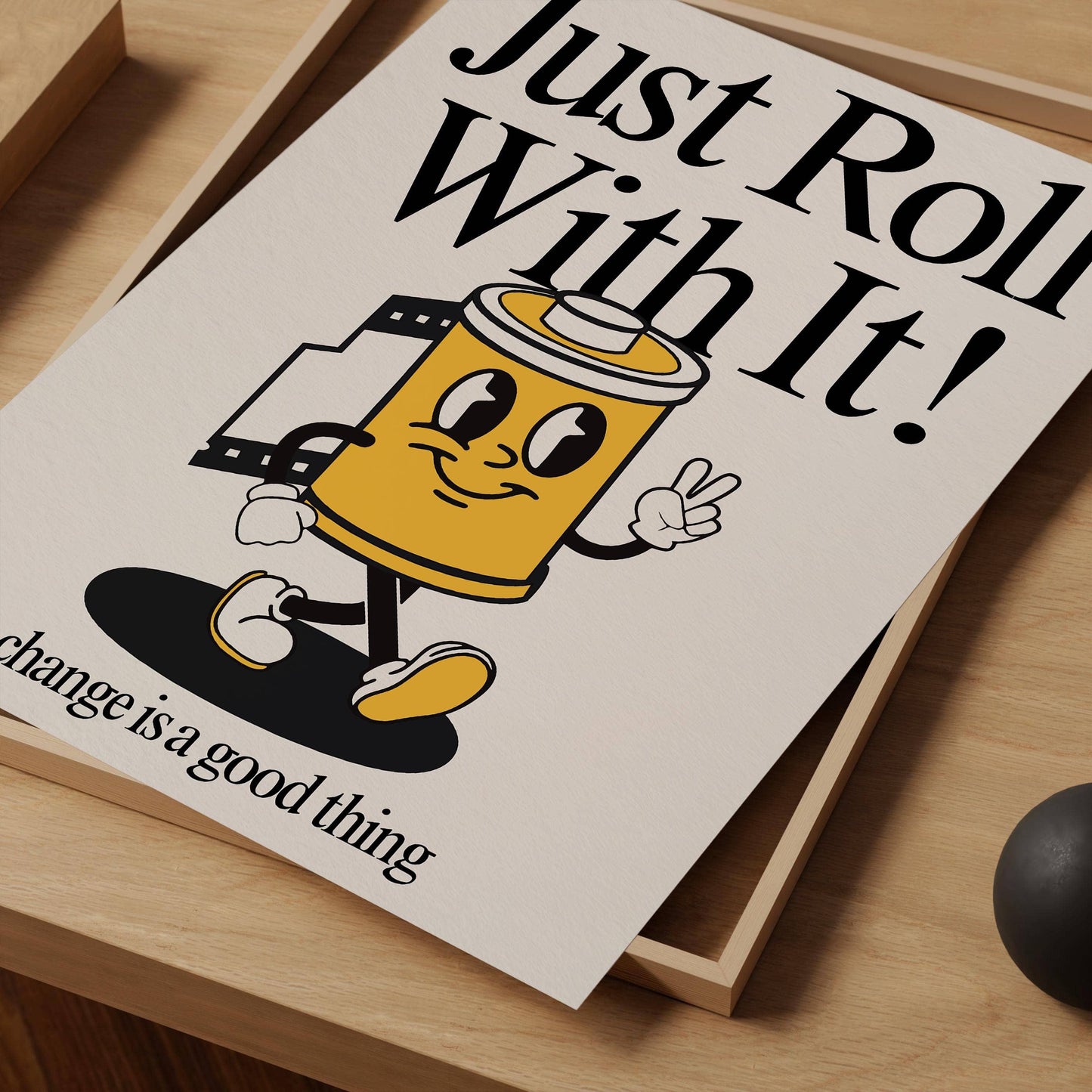 Just Roll With It Retro Print