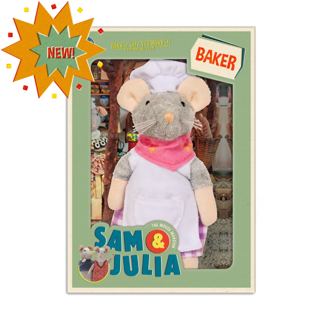 Kids Plush Toy - Mouse Baker (12cm)
