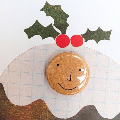 Pudding Costume - Greeting card with badge