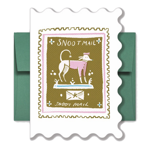 Snoot Stamp, A6 Shaped Greetings Card