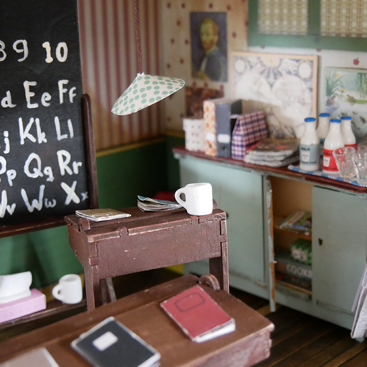 Kids DIY Dollhouse Furniture Kit - Classroom (Scale 1:12)