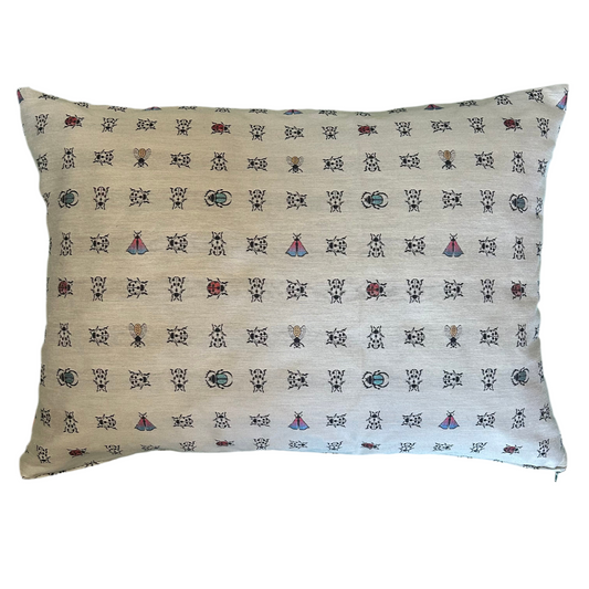 Sudbury silk mill Bugs cushion