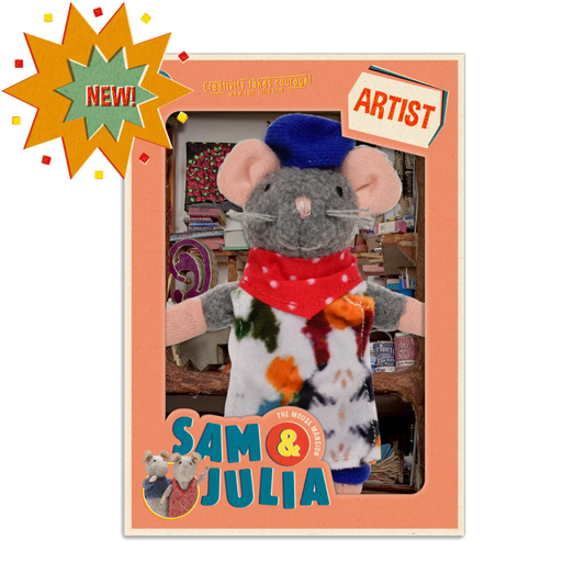 Kids Plush Toy - Mouse Artist (12cm)