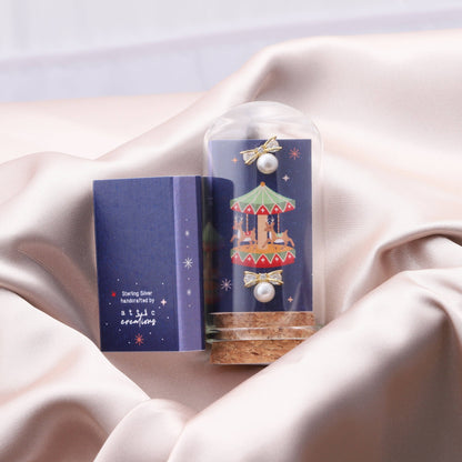 MERRY-GO-ROUND Crystal & Pearl Bow Earrings