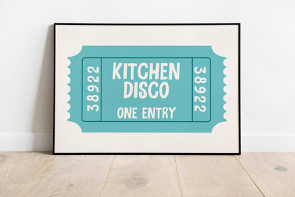 Kitchen Disco Print | Kitchen Wall Art | Unframed Print