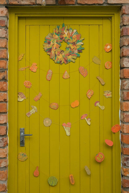 Garland Autumn Blooms Sewn