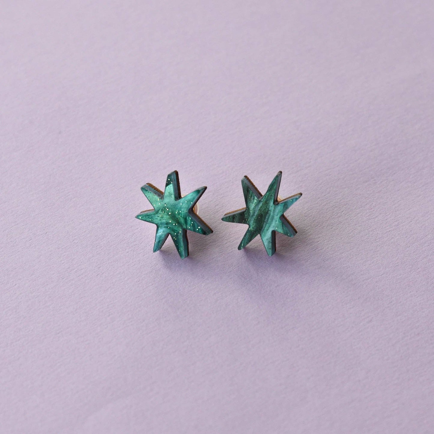 Hand Drawn Star Studs 