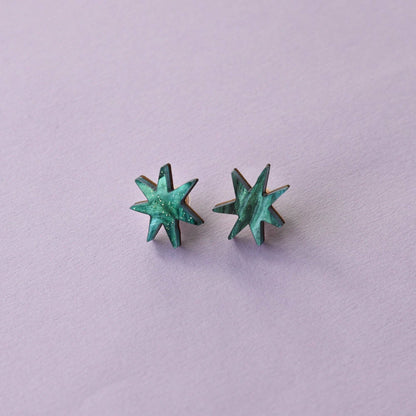 Hand Drawn Star Studs 