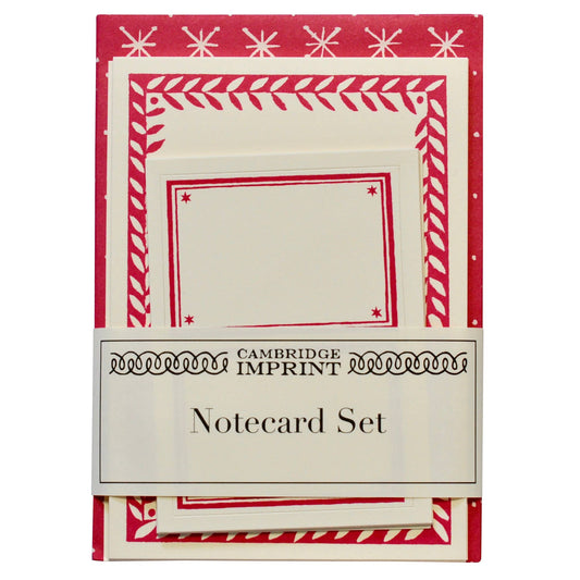 Set of Notecards and Envelopes Large Stars Magenta