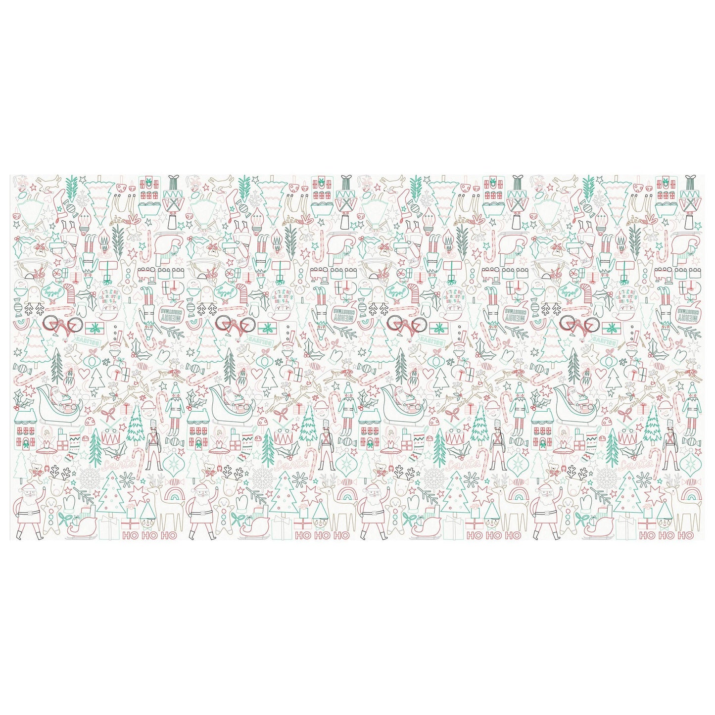 Christmas Colour In Activity Tablecloth