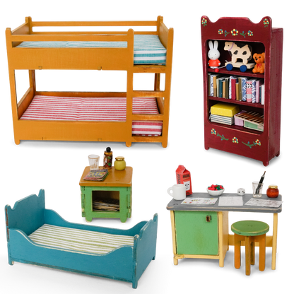 Kids DIY Dollhouse Furniture Kit - Kids bedroom (Scale 1:12)